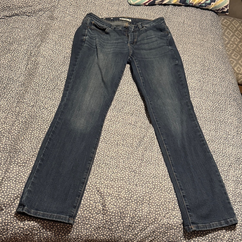Sonoma Women's Dark Blue Straight Leg Jeans